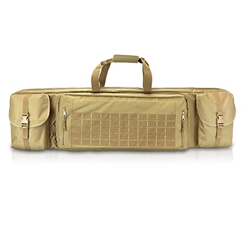 OSAGE RIVER - Tactical Double Rifle Case with Pistol Storage - 55 inch - Tan