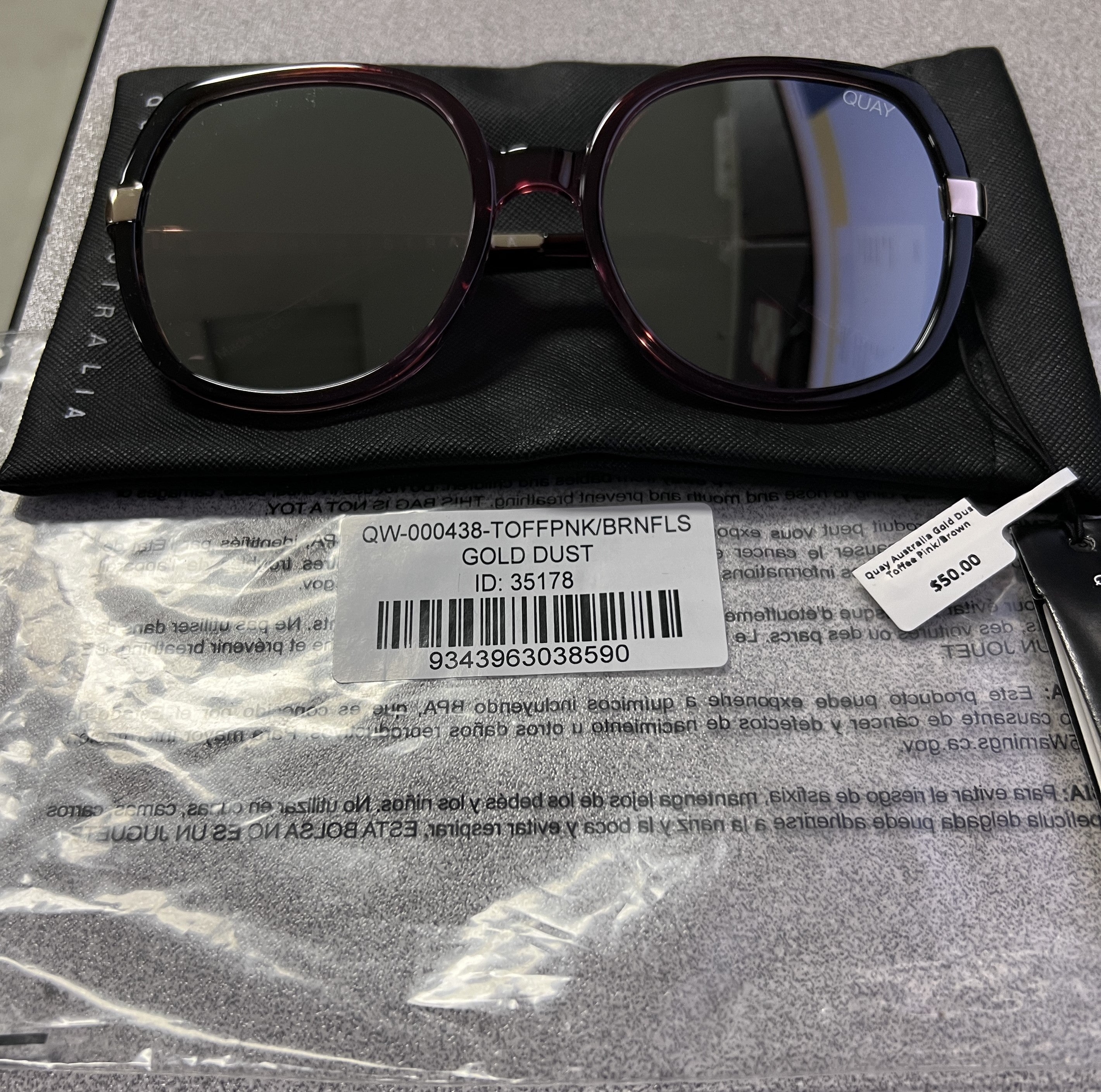 Quay Gold Dust Womens Sunglasses