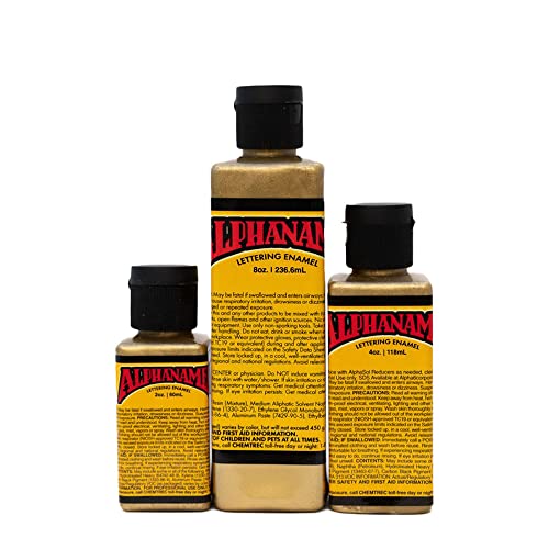 Alpha 6 - Alphanamel Metallic Enamel Paint - Metallic Gold - 5 OZ