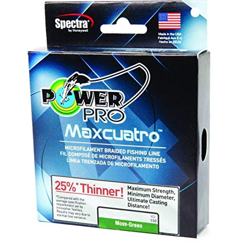 Power Pro - MAXCUATRO BRAID 150YD 100# GRN - One Size - Multi