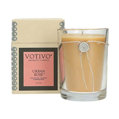 Votivo - Glass Candle- Urban Rose - 6.8 Oz