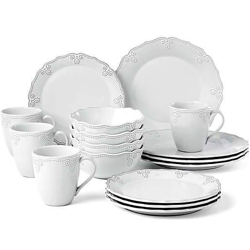 Lenox® French Carved™ Scalloped 16-Piece Dinnerware Set