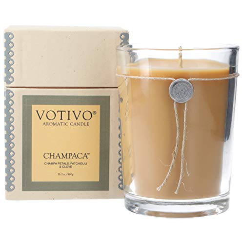 Votivo - Large Aromatic Soy Blend Candle - Champaca - 16.2oz