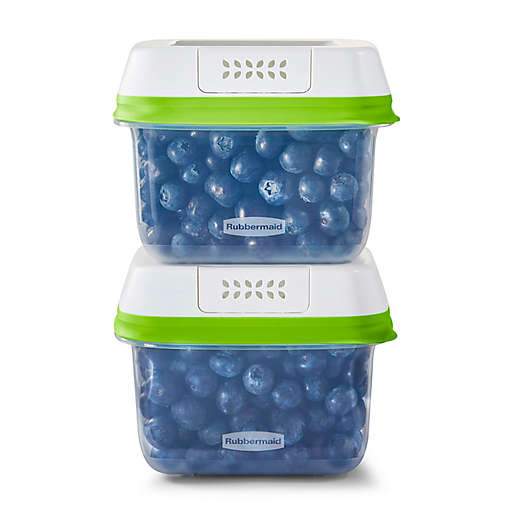 Rubbermaid® Freshworks™ Medium Short Produce Savers in Clear (Set of 2)