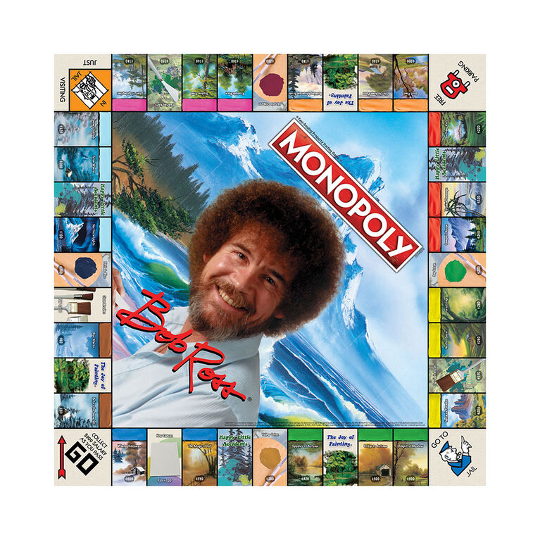 MONOPOLY: Bob Ross Edition Board Game - English Edition
