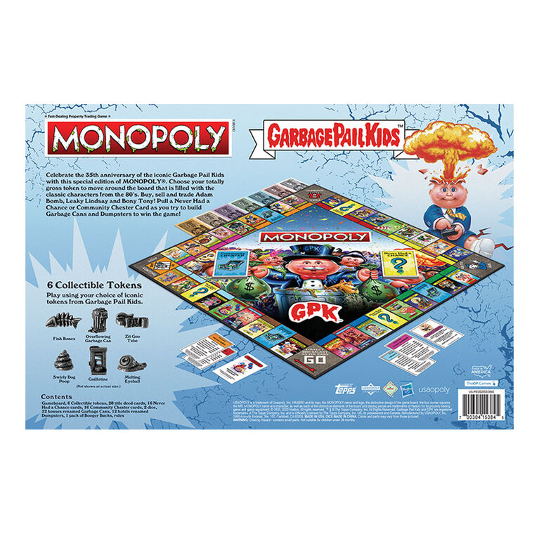 MONOPOLY: Garbage Pail Kids Board Game - English Edition