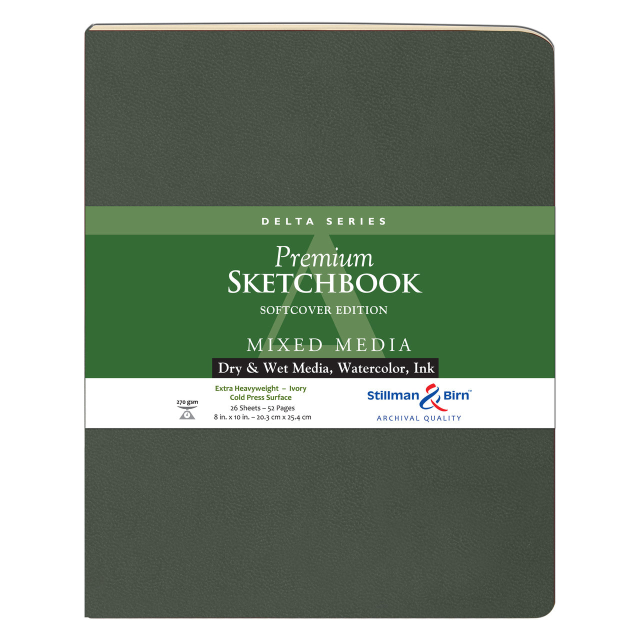 Stillman & Birn - Delta Series Softcover Sketchbook - 8 x 10 - 270 GSM