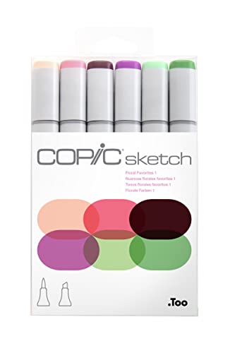 Copic - Sketch Alcohol Markers - 6pc Set - Floral Favorites 1