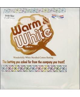 Warm & White Cotton Batting Twin