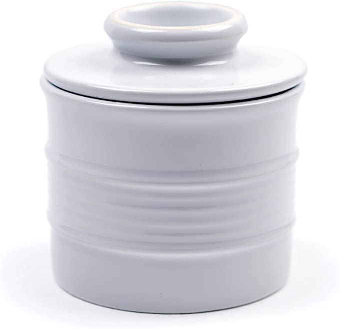 RSVP International Butter Pot 2 Piece, Dishwasher Safe, 3.5 x 3.5 x 4