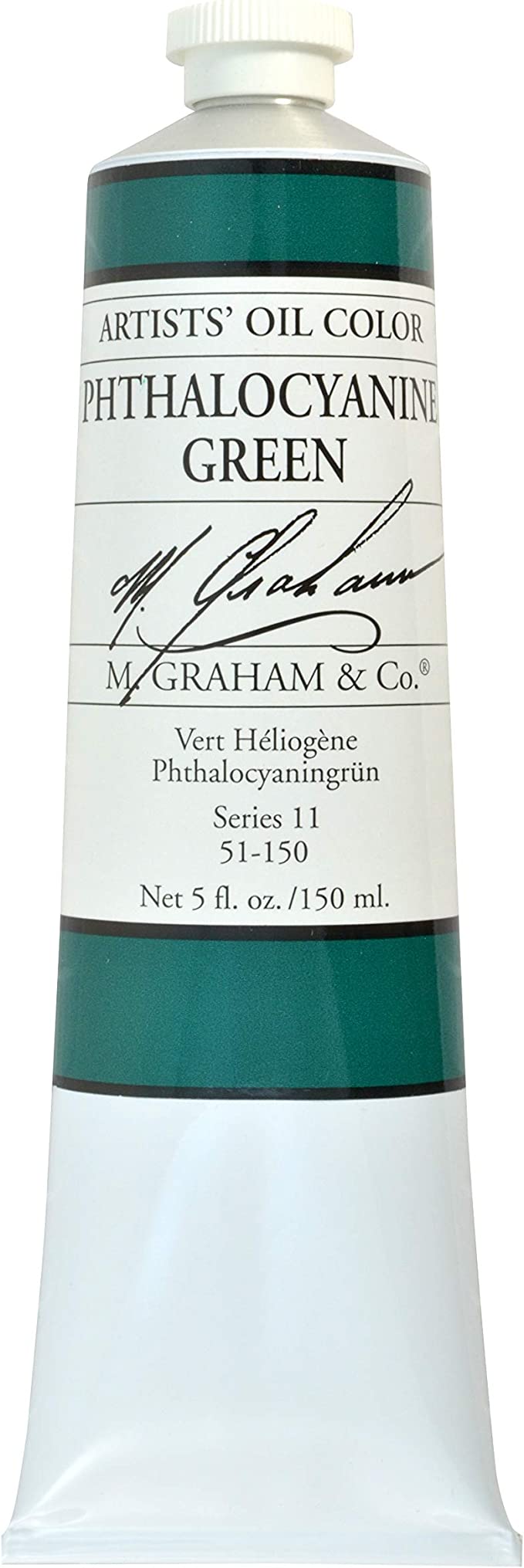 M. Graham Artist Oil Paint Phthalocyanine Green 5oz Tube