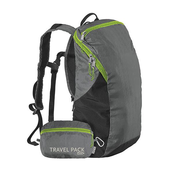 ChicoBag Stormfront Gray Reusable rePETe Travel Pack 10 x 17 x 6