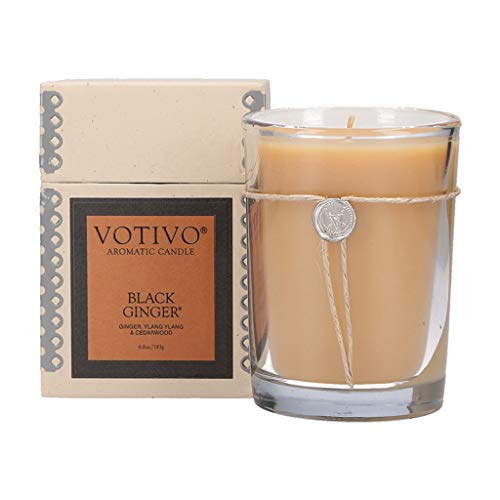VOTIVO - Aromatic Home Decor Jar Candle - Black Ginger - 6.8oz