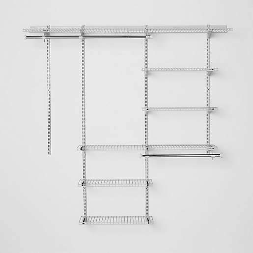 Rubbermaid® 3-Foot to 6-Foot Deluxe Closet Organizer Kit in White