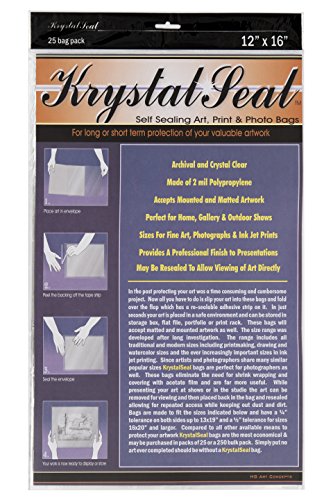 Creative Mark - Krystal Seal ATC Art and Photo Bags - Pack of 25-12 x 16