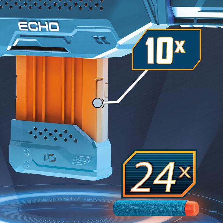 Nerf Elite 2.0 Echo CS-10 Blaster -- 24 Official Nerf Darts, 10-Dart Clip, Removable Stock and Barrel Extension, 4 Tactical Rails
