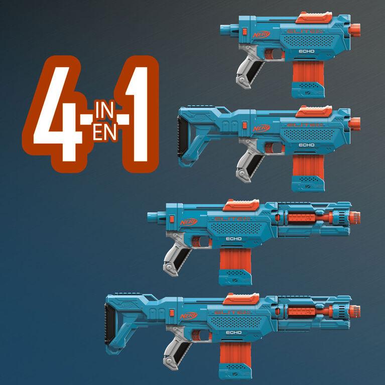 Nerf Elite 2.0 Echo CS-10 Blaster -- 24 Official Nerf Darts, 10-Dart Clip, Removable Stock and Barrel Extension, 4 Tactical Rails