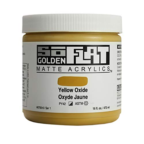 Golden Artist Colors - SoFlat Acrylics - Yellow Oxide - 16 fl. oz./ 473ml Jar