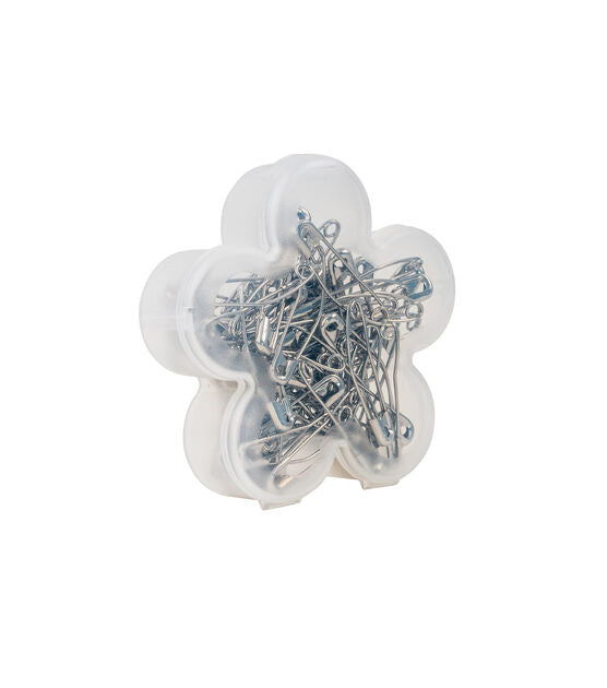 Singer ProSeries Curved Safety Pins in Flower Case Size 2 75ct