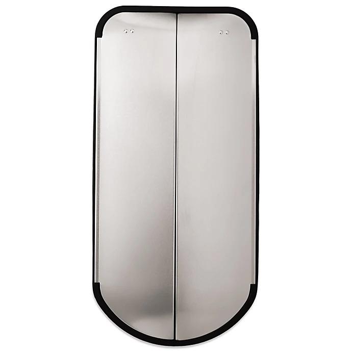simplehuman® Brushed Stainless Steel Fingerprint-Proof 40-Liter Butterfly Recycler Trash Can