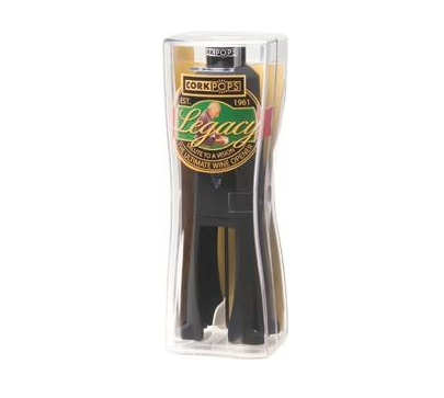 Matte Black Legacy Wine Bottle Opener With 4-Blade Foil Cutter