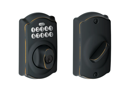 Schlage Camelot Electronic Keypad Single Cylinder Deadbolt