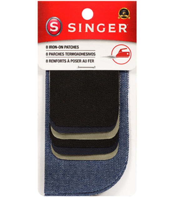 Singer Iron-On Patches Assorted Size 8pcs Assorted Colors