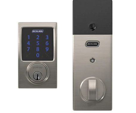 Schlage Connect Century Touchscreen Electronic Deadbolt with Built-in Alarm and Z-Wave Plus Technology