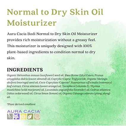 Aura Cacia Bodi Normal to Dry Skin Oil Moisturizer 4.00 fl. oz.