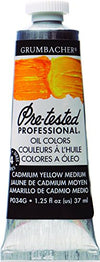 Grumbacher - Pre-Tested Oil Paint - 37 mL - Cadmium Yellow Medium