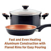 Farberware® Glide™ Nonstick Copper Ceramic 12-Piece Cookware Set