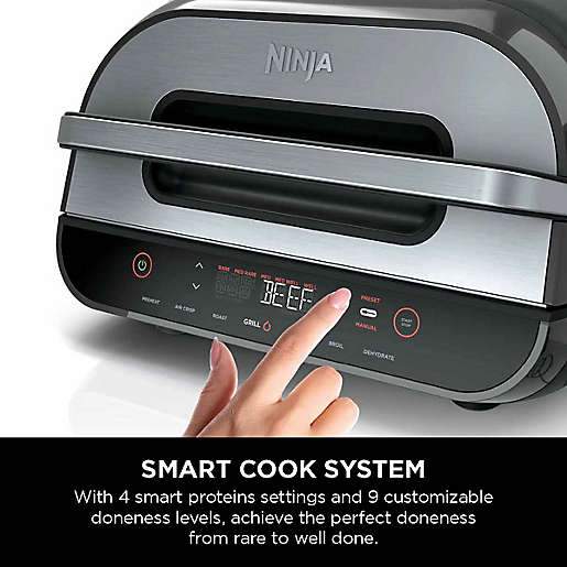 Ninja 1760 Watt Foodi Smart Grill with Recipe Book 