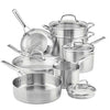 KitchenAid® Nonstick 3-Ply Stainless Steel 11-Piece Cookware Set