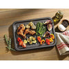 T-Fal® Nonstick 17-Inch x 12.6-Inch 2-Piece Carbon Steel Broiler Pan Set in Grey