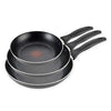 T-fal® Pure Cook Nonstick Aluminum 3-Piece Fry Pan Set in Black