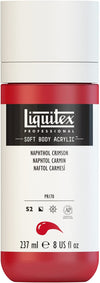 LIQUITEX PRO SOFT BODY 237ML BOTTLE NAPHTHOL CRIMSON