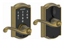 Schlage Camelot Touch Entry Leverset with Flair Lever