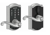 Schlage Camelot Touch Entry Leverset with Flair Lever