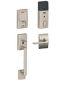 Schlage Sense Century Touchscreen Handleset with Latitude Lever, Decorative Century Rose, and Built-in Alarm