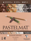 Clairefontaine - Pastelmat Glued Pad - Palette No. 2 - 12 Sheets - Sienna, White, Brown, Charcoal Grey