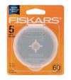 Fiskars 5pk Straight Rotary Blades 60mm