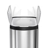 simplehuman® Brushed Stainless Fingerprint-Proof Butterfly 45-Liter Step Trash Can Black