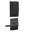 Schlage Connect Century Touchscreen Electronic Deadbolt with Z-Wave Plus Technology and Passage Latitude Lever and Decorative Century Trim