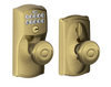 Schlage Camelot Keypad Entry with Flex-Lock Door Knob Set with Georgian Interior Knob