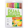 Dual Brush Pen Art Markers, Citrus, 10-Pack